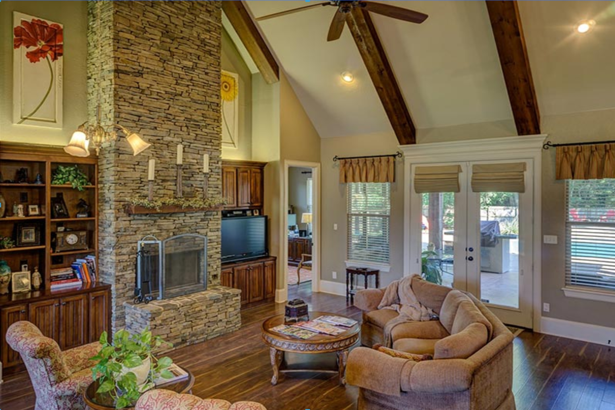 田園夢幻的(de)浪漫與美(měi)好(hǎo)——田園系簡歐風(fēng)格客廳(圖1)